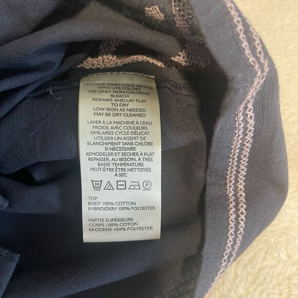 Free People Set Summer Love  Purple Blue Embroidered Cotton Size XS NWOT - Picture 5 of 14